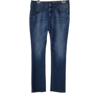 Pilcro No. 28 Low Rise Straight Leg Jeans Dark Wash